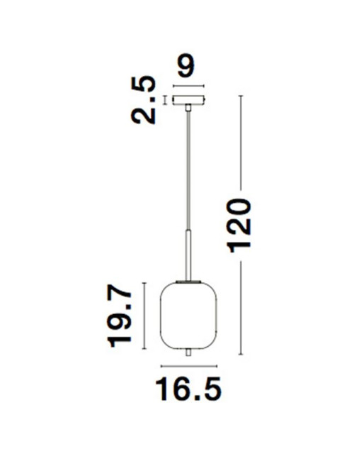 Piekaramā lampa Lato Ø16,5