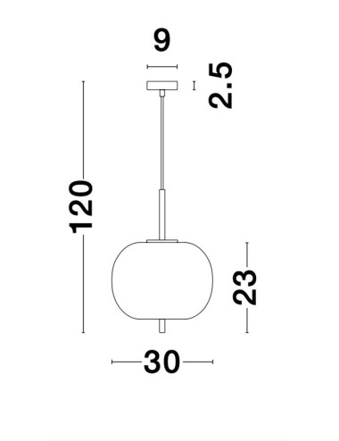 Nova Luce Piekaramā lampa Lato Ø30 9624061 | TavaGaisma.lv