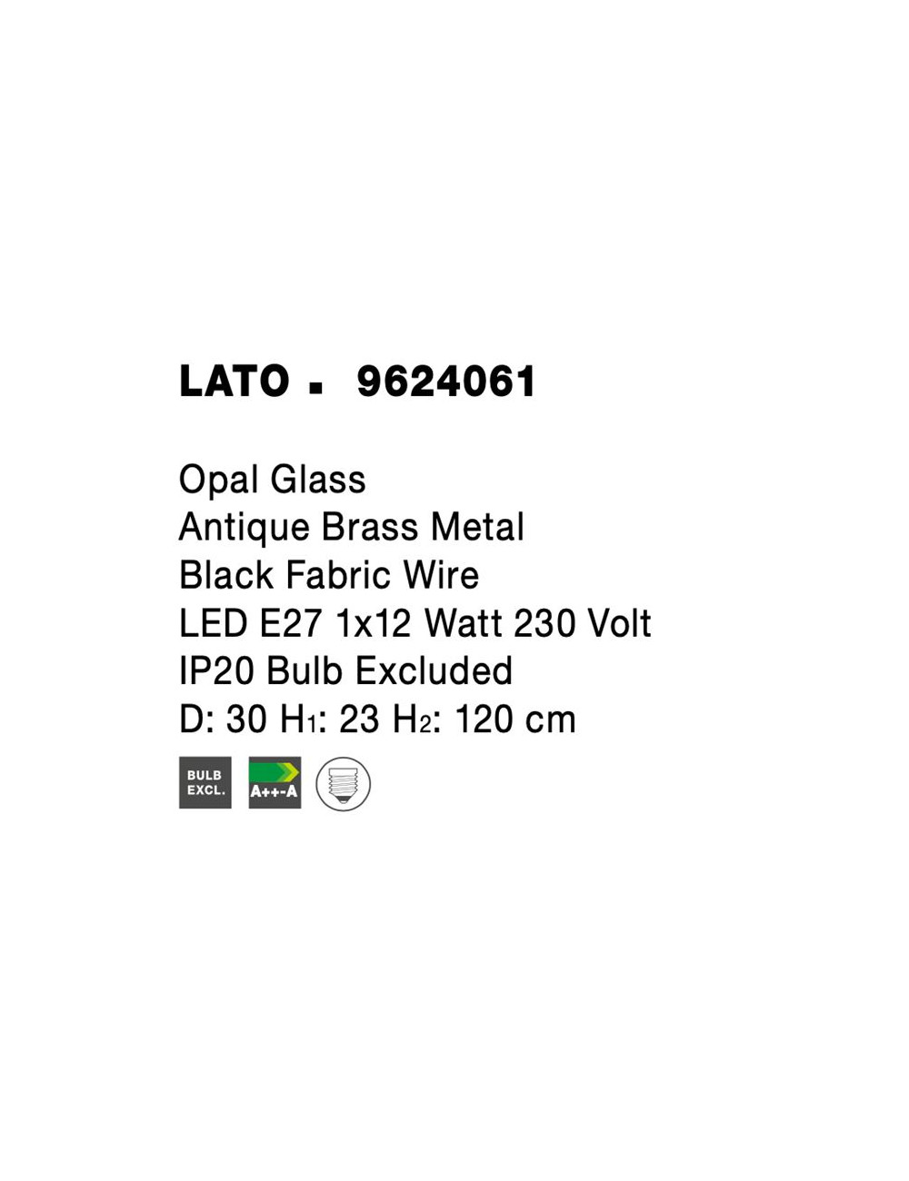 Pendant lamp Lato Ø30