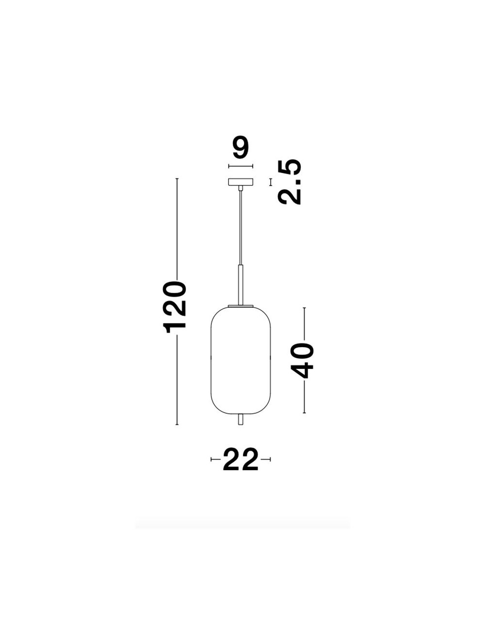 Piekaramā lampa Lato Ø22