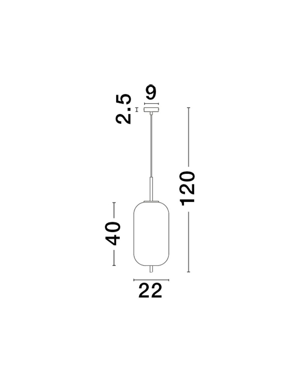 Piekaramā lampa Lato Ø22