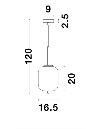 Pendant lamp Lato Ø16,5 9624065 | Nova Luce | TavaGaisma.lv/en