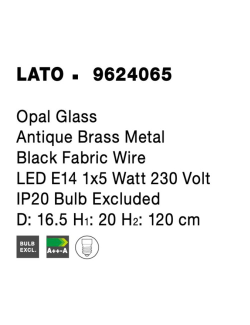 Pendant lamp Lato Ø16,5