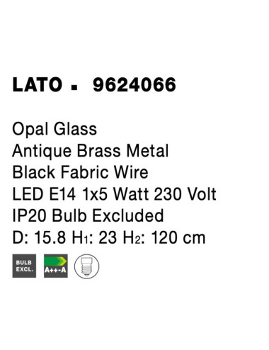 Nova Luce - Lato Ø15,8 9624066 piekaramā lampa | TavaGaisma.lv