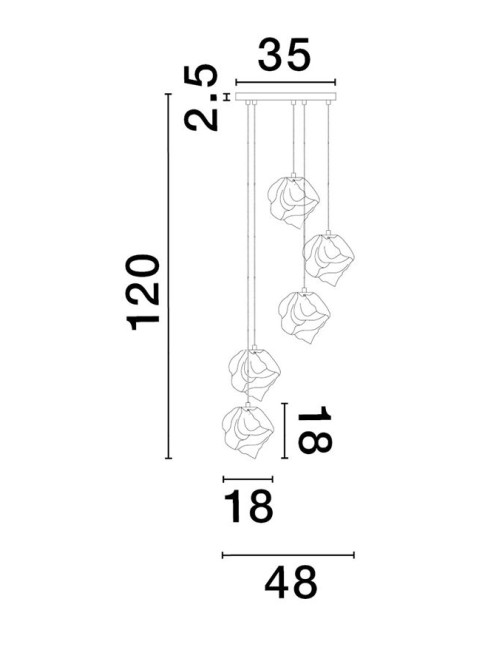 Pendant lamp Odelle Ø48