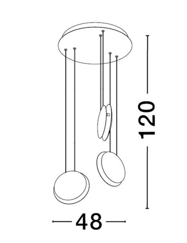 Pendant lamp Shell Ø48 LED 9695249 | Nova Luce | TavaGaisma.lv/en