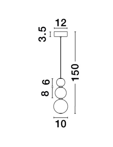 Pendelleuchte Perla Ø10 LED