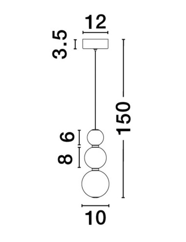 Pendant lamp Perla Ø10 LED