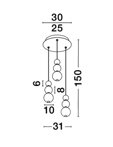 Pendelleuchte Perla Ø31 LED