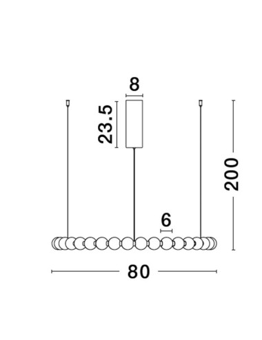 Pendant lamp Perla Ø80 LED 9186917 | Nova Luce | TavaGaisma.lv/en