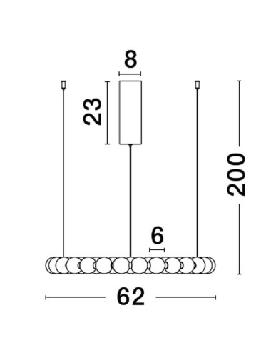Piekaramā lampa Perla Ø62 LED