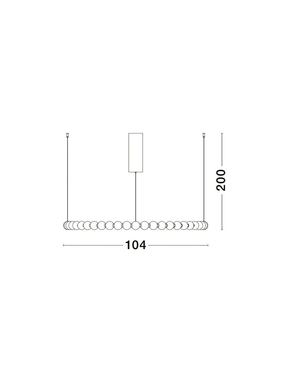Piekaramā lampa Perla Ø104 LED