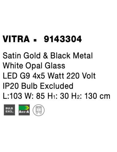 Pendant lamp Vitra 9143304 | Nova Luce | TavaGaisma.lv/en
