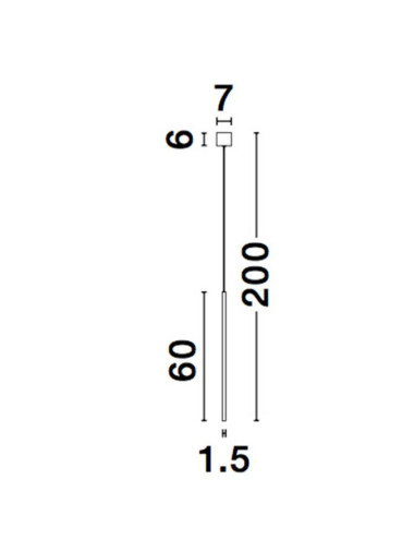 Nova Luce - Ellettra Ø1,5 LED 9088104 piekaramā lampa | TavaGaisma.lv