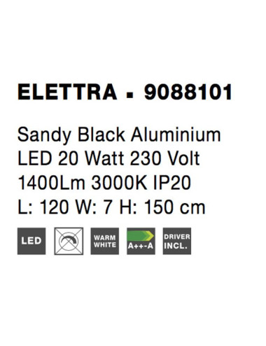 Nova Luce - Ellettra LED 9088101 piekaramā lampa | TavaGaisma.lv