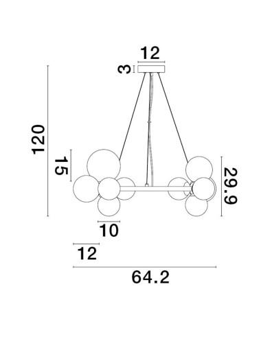 Nova Luce - Odillia Ø65 9028855 piekaramā lampa | TavaGaisma.lv