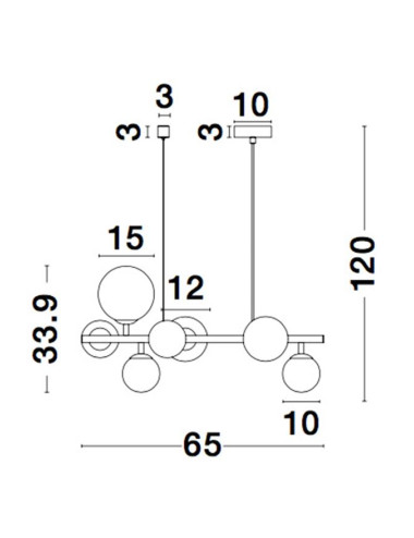 Nova Luce - Odillia 9009250 piekaramā lampa | TavaGaisma.lv