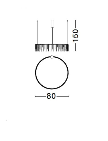 Chandelier Stellar Ø80 LED 9186976 | Nova Luce | TavaGaisma.lv/en