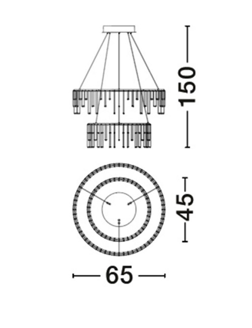 Kronleuchter Stellar Ø65 LED