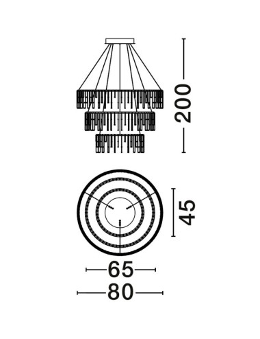 Nova Luce - Stellar Ø80 LED 9186970 lustra | TavaGaisma.lv