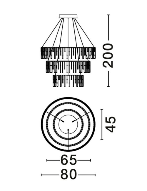 Kronleuchter Stellar Ø80 LED