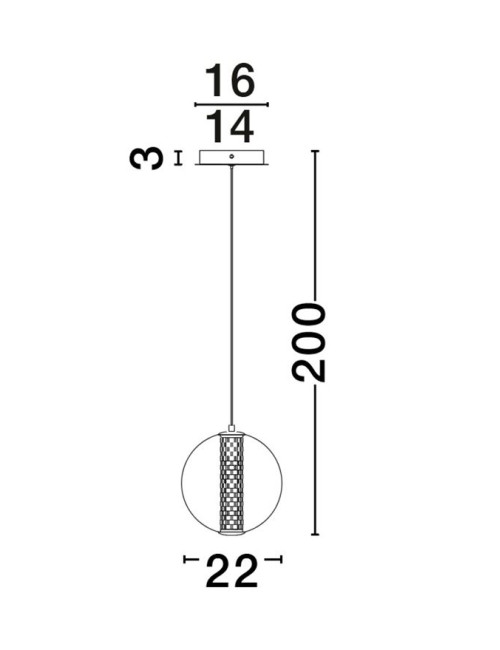 Piekaramā lampa Navi Ø22 LED