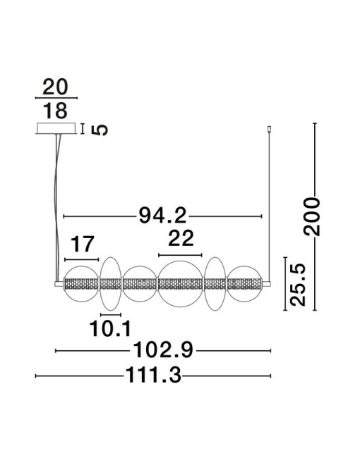 Pakabinamas šviestuvas Navi LED