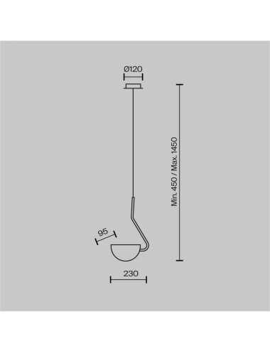 Maytoni - Mollis MOD126PL-01B piekaramā lampa | TavaGaisma.lv