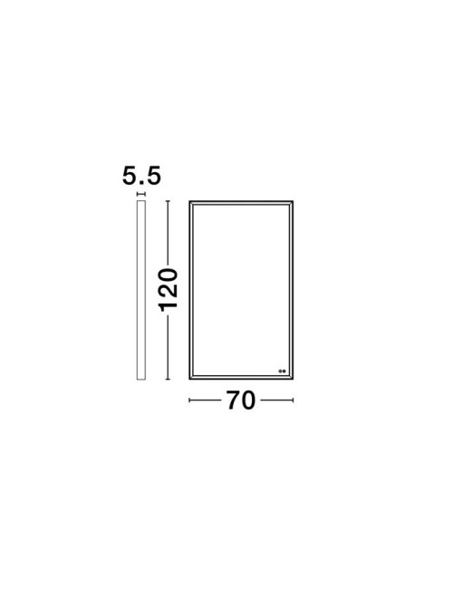 Spiegel Ambor IP44 LED 70x5.5x120 cm