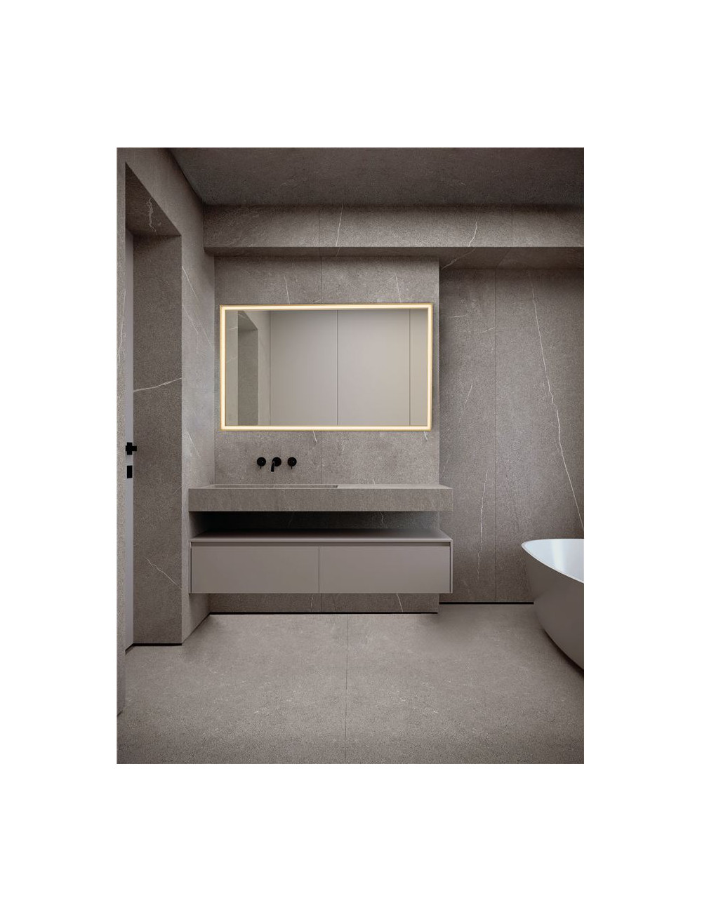 Зеркало Ambor IP44 LED 70×120×5.5 см