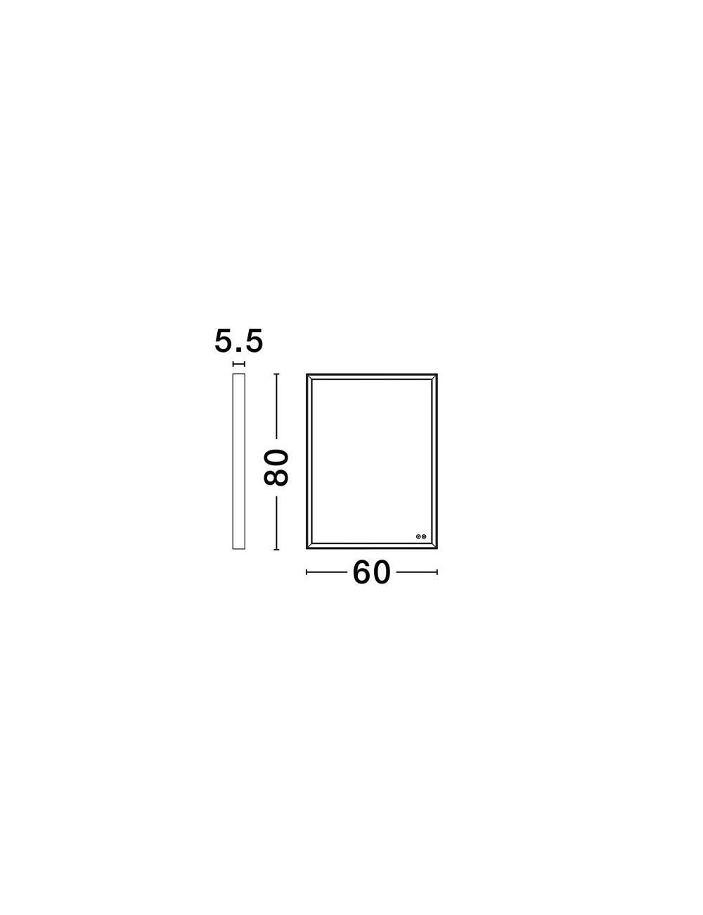 Spiegel Ambor IP44 LED 60x5.5x80 cm