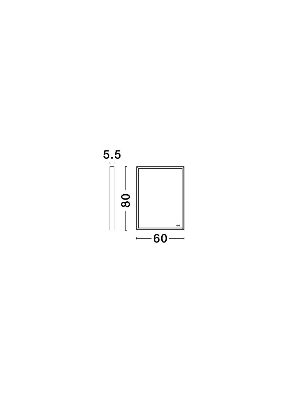 Spiegel Ambor IP44 LED 60x5.5x80 cm