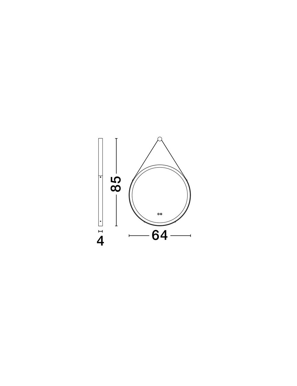 Зеркало Rems IP44 LED Ø64