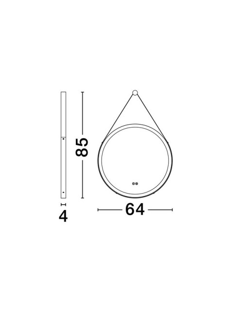 Spiegel Rems IP44 LED Ø64