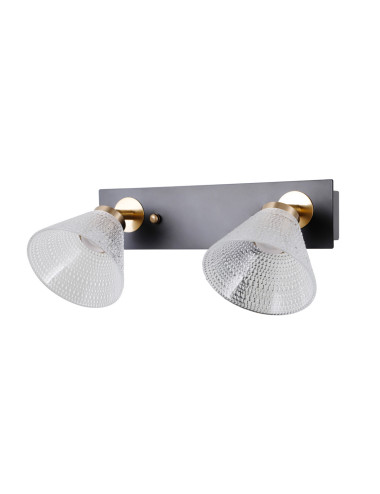 Sieninis šviestuvas Orella LED WL-34393-2-BK-HBR | Italux | TavaGaisma.lv/lt