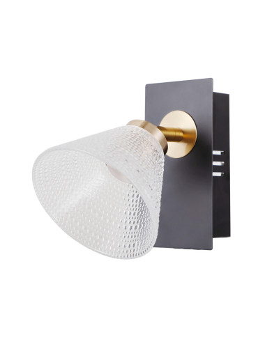 Sieninis šviestuvas Orella LED WL-34393-1-BK-HBR | Italux | TavaGaisma.lv/lt