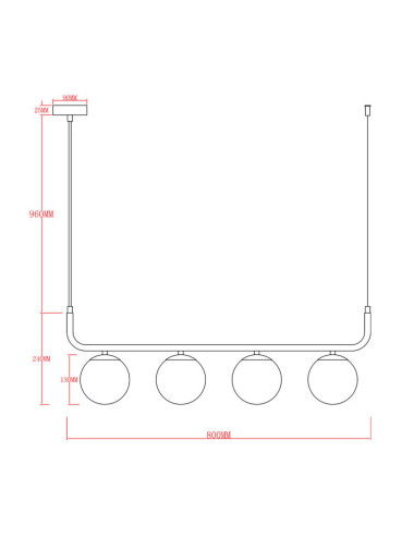 Pendant lamp Alisa LP-005/4L grafit | Light Prestige | TavaGaisma.lv/en