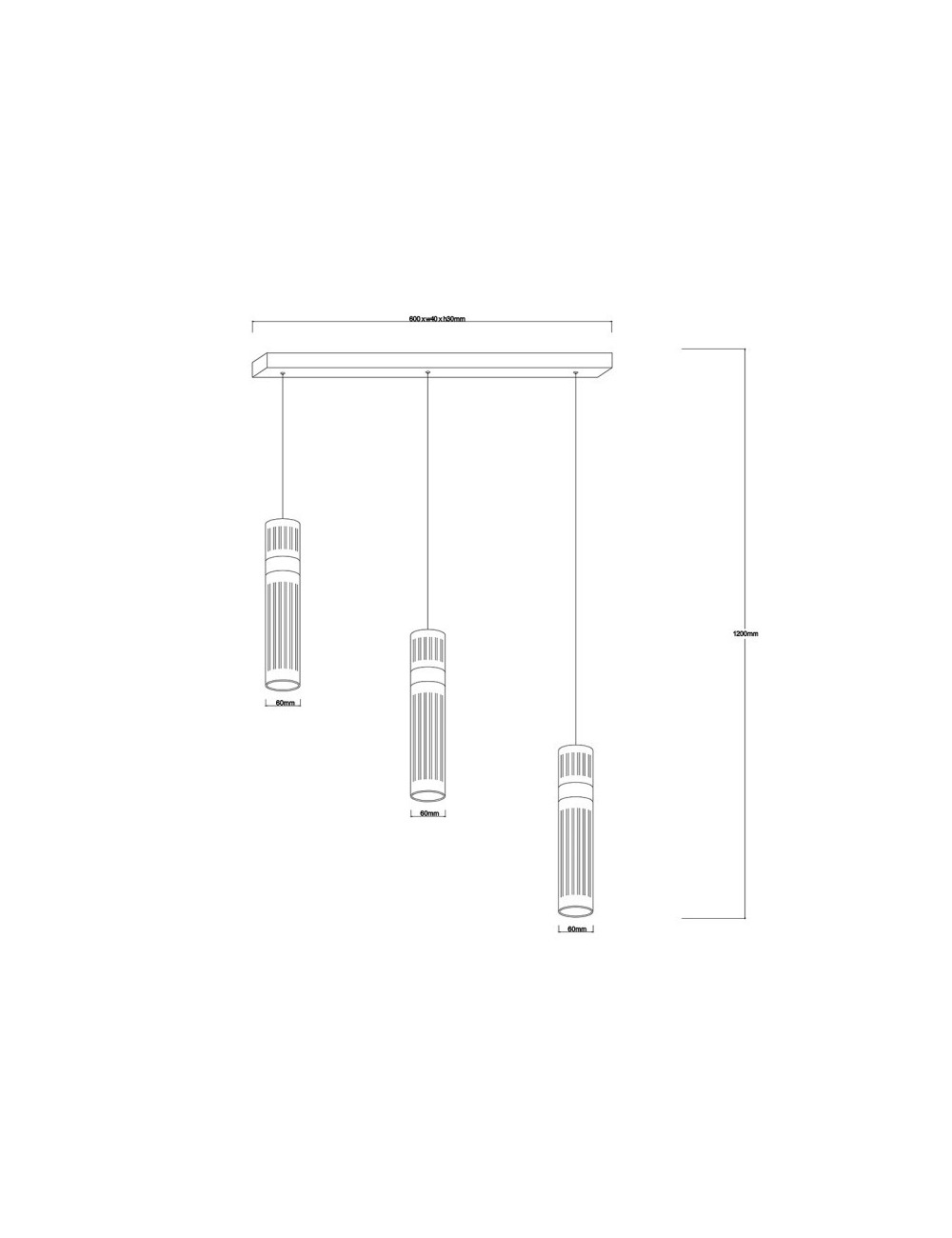 Piekaramā lampa Ambiente 3 LED