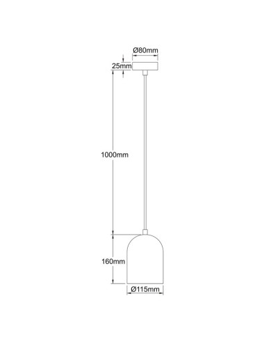Pendant lamp Nilo Ø11,5