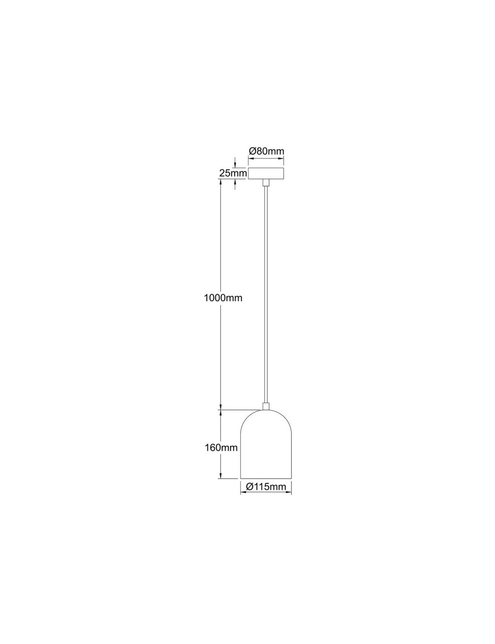 Pendant lamp Nilo Ø11,5