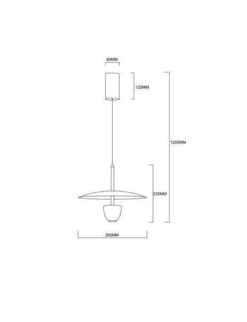 Pakabinamas šviestuvas Ufo S Ø30 LED