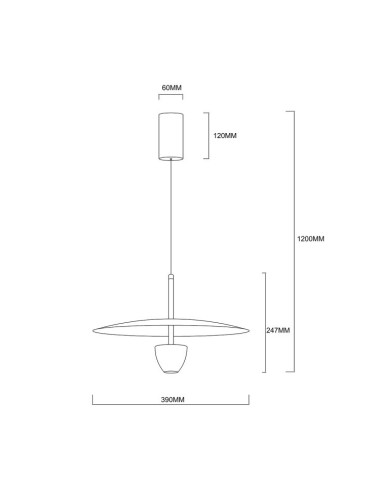 Pendelleuchte Ufo M Ø39 LED