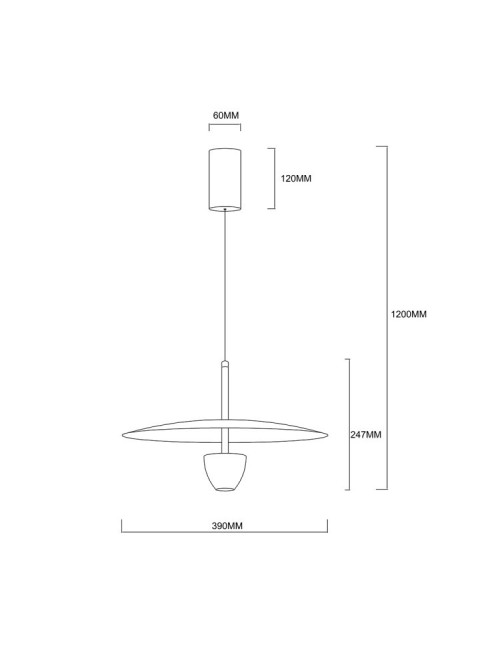 Pendelleuchte Ufo M Ø39 LED