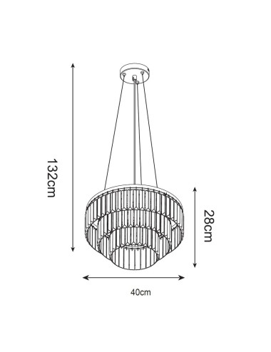Chandelier Tifanny Ø40