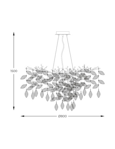 Chandelier Cindy Ø80 MD4115-1-EGN | Zuma Line | TavaGaisma.lv/en