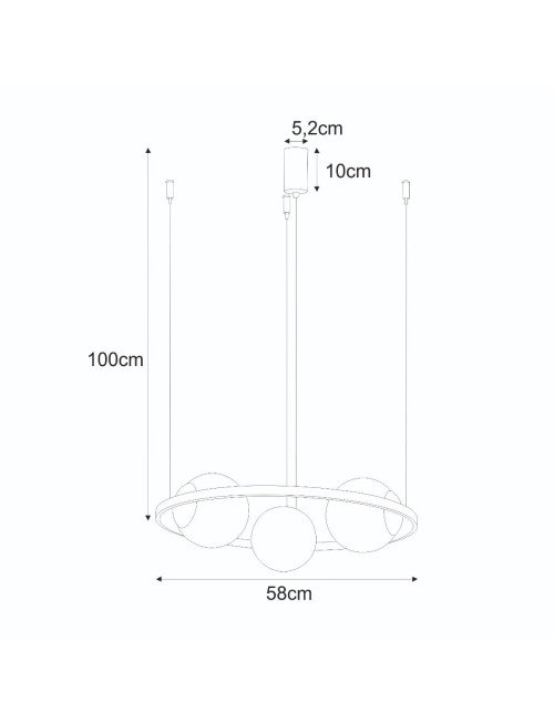 Piekaramā lampa Orbit Ø58