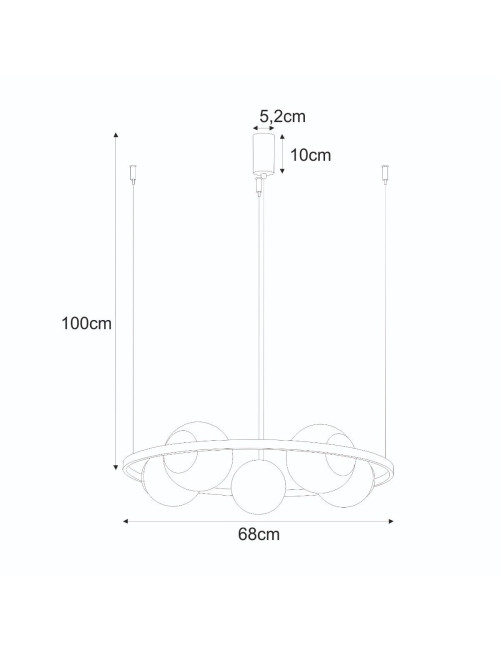 Piekaramā lampa Orbit Ø68