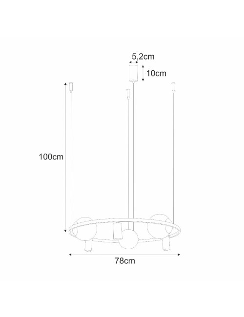 Pendant lamp Orbit Ø78