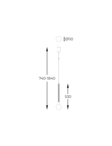 Pendant lamp Mida Ø11