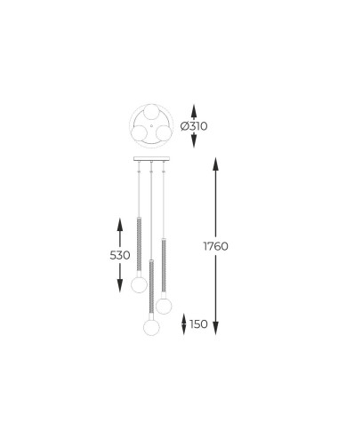 Ripplamp Mida Ø31 P0583-03B-2GHF | Zuma Line | TavaGaisma.lv/et